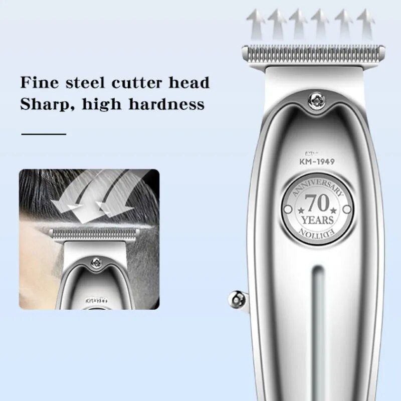 Electric Barber Full Metal Professional Hair Trimmer For Men Beard Hair Clipper Finishing Hair Cutting Machine