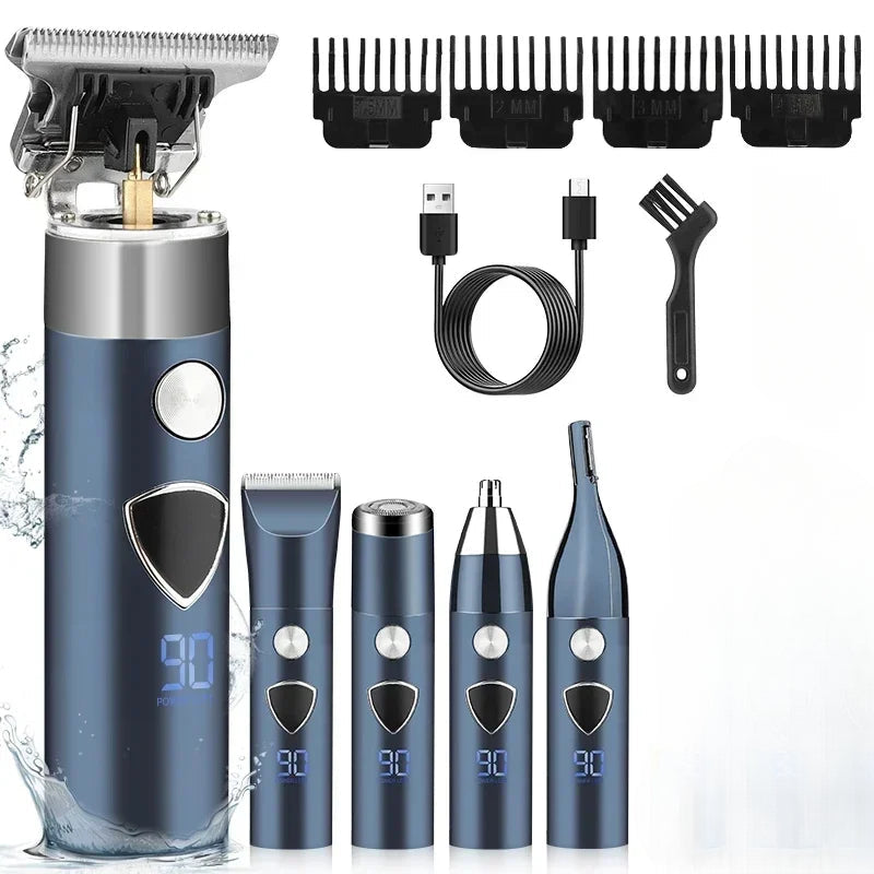 5 in 1 Multifunctional Razor Set for Men Hair Clipper Electric Razor Eyebrow and Nose Hair Trimmer