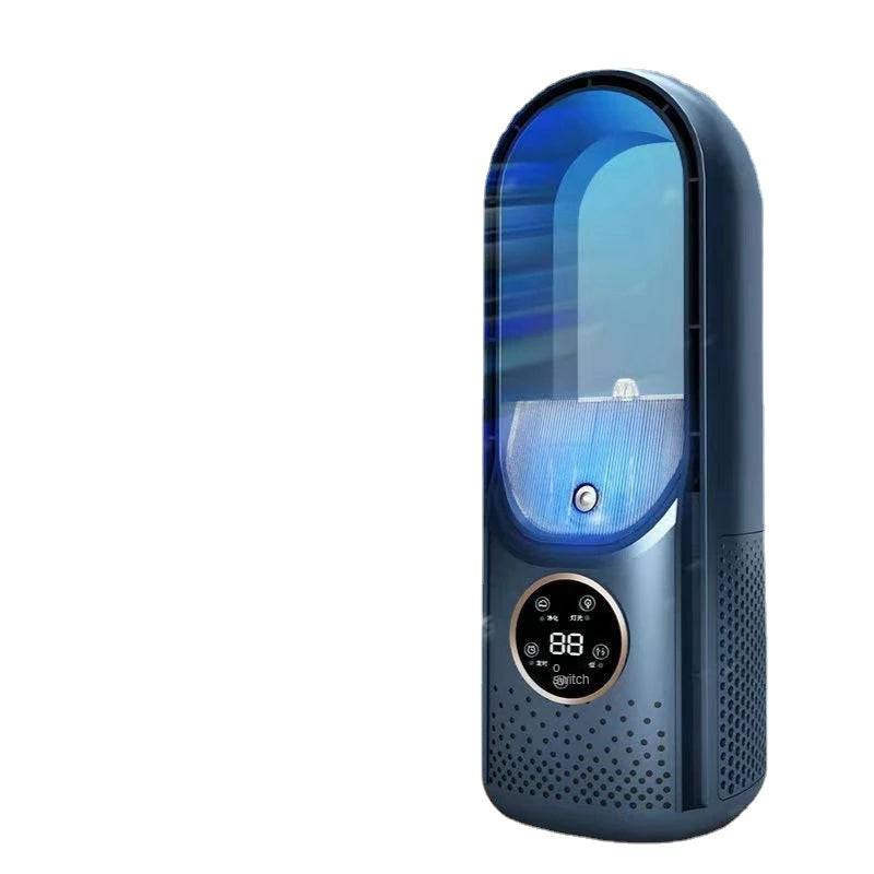 Portable Leafless Electric Fan Air Cooler 6 Speed Silent Timer Air Conditioner Cooling Fan Humidifier Desktop Conditioning Fans