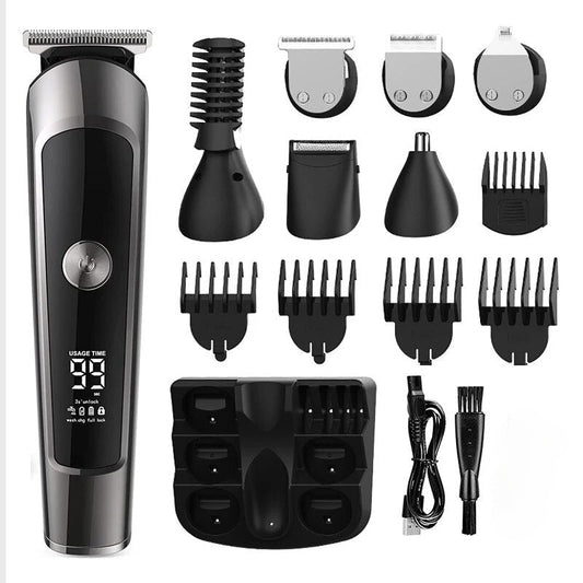 6 in 1  Professional Hair Clipper Facia Body Nose Trimmer Washable IPX7 Electric Hair Cutting Beard Haircutter Machine