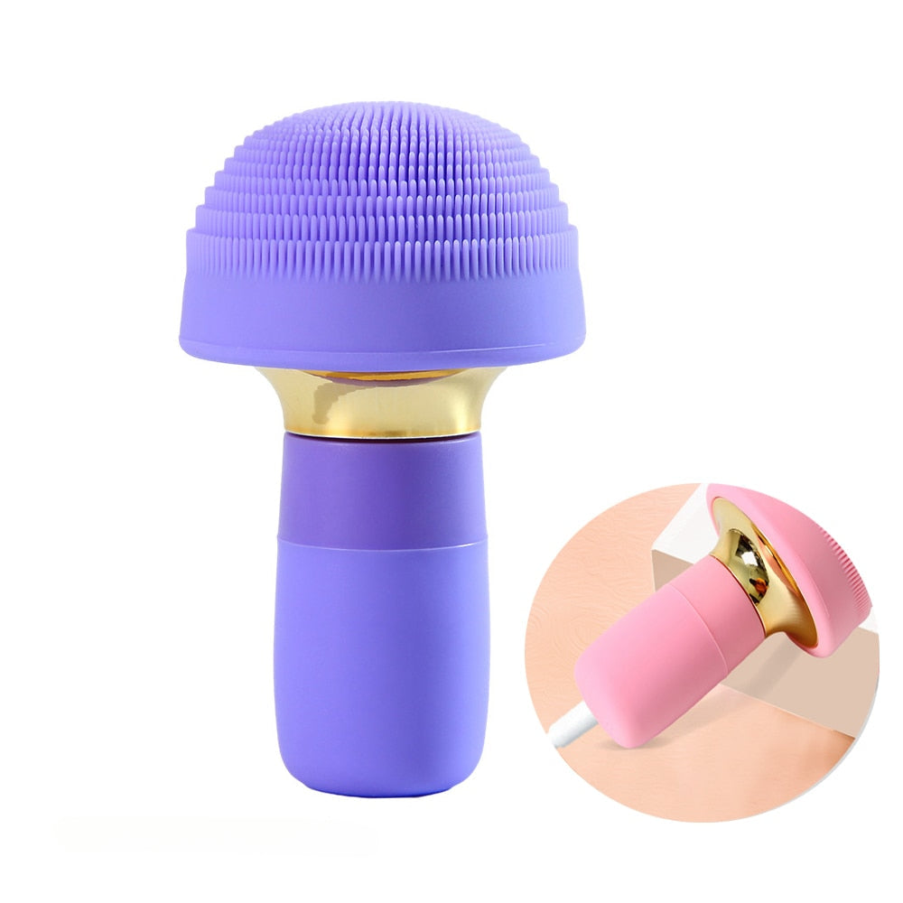 New Design Waterproof Electric Facial Cleansing Brush Ultrasonic Cleaner Exfoliating Blackhead Remover Face Massager