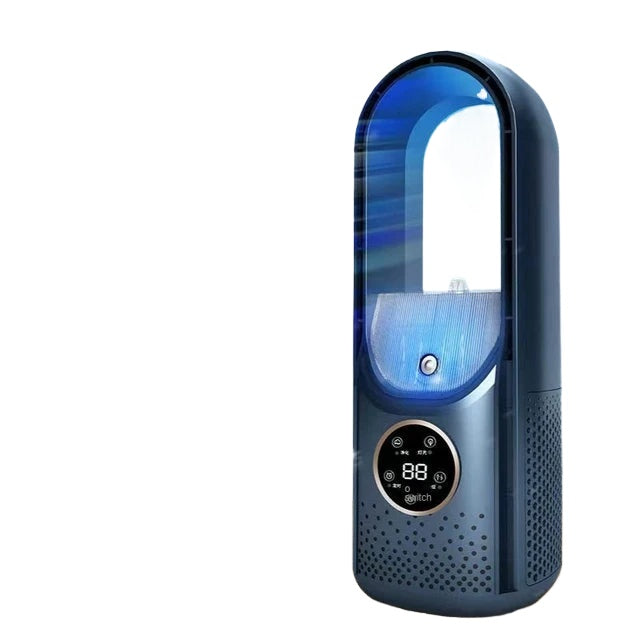 Portable USB Air Cooler Leafless Electric Fan 6 Speed Silent Timer Air Conditioner Cooling Fan Humidifier Conditioning Fan