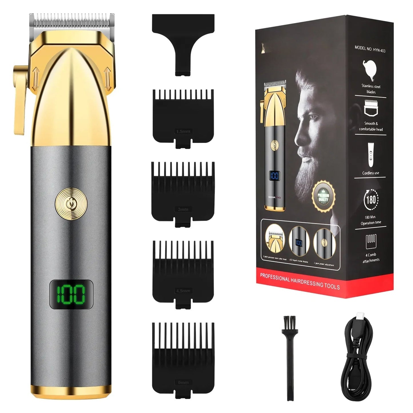 Hair Clipper Professional Electric Hair Trimmer Barber Shaver Trimmer Beard 0mm Men Hair Cutting Machine for Men