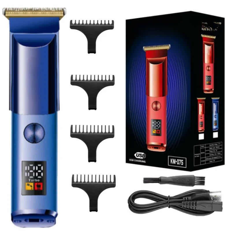 Professional Hair Trimmer For Men Electric Face Beard Body Hair Clipper Rechargeable LED LCD Hair Cutting Machine