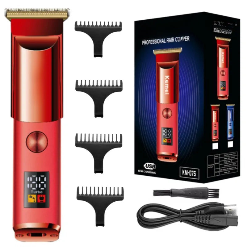 Professional Hair Trimmer For Men Electric Face Beard Body Hair Clipper Rechargeable LED LCD Hair Cutting Machine