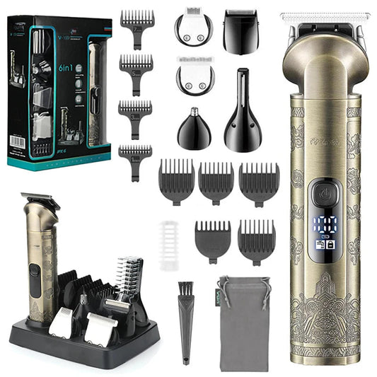 All in 1 Hair Trimmer For Men metal housing Beard Hair Clipper Body Trimmer Electric Facial Shaver Rechargeable