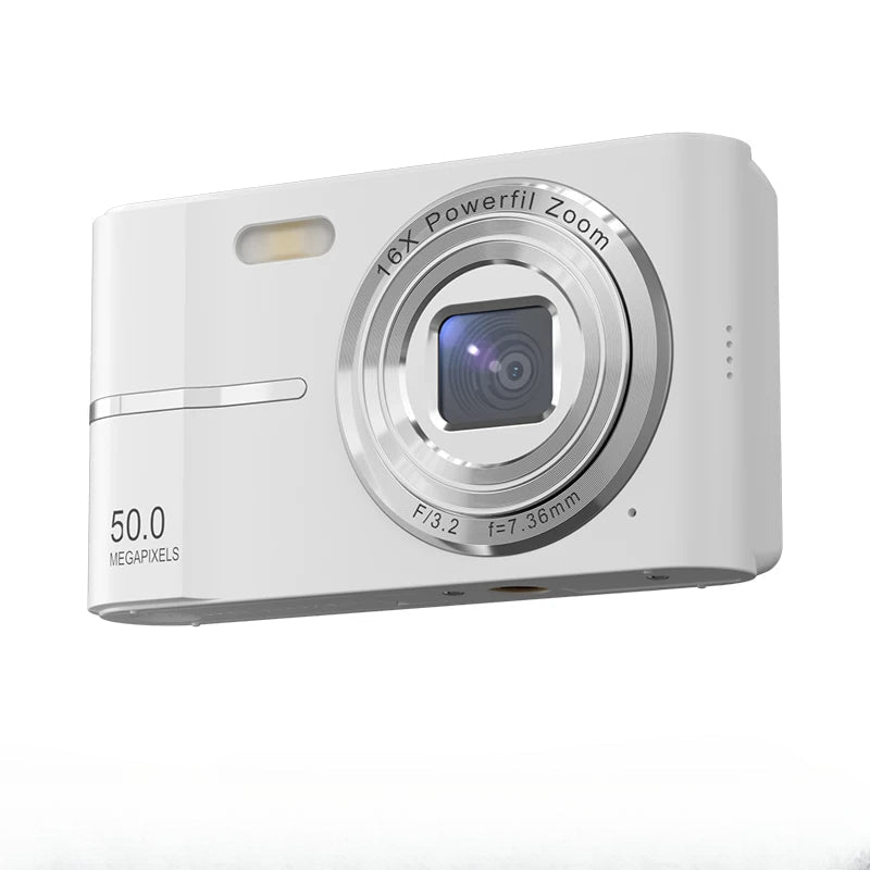 50MP Digital Camera 1080P HD Small Portable  CMOS Student Party Mini Camera 16x Zoom 2.4in Entry-level Retro ABS Anti Shake