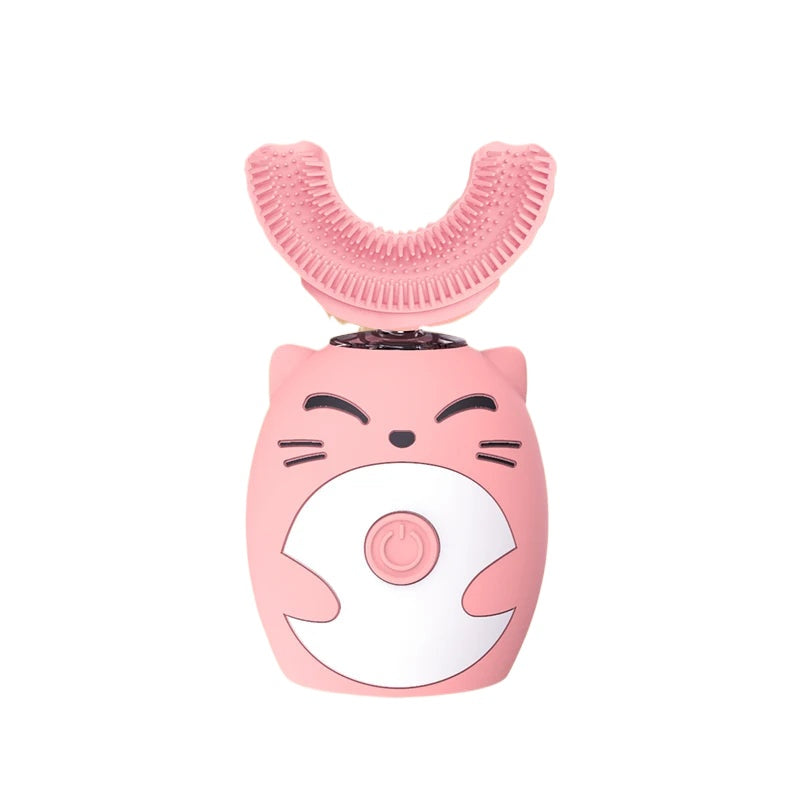 Ipx7 Waterproof Electric Toothbrush Kids U-shaped Sonic Smart Ultrasonic Tooth Brush 360 Degrees Teeth Whitening For Kids