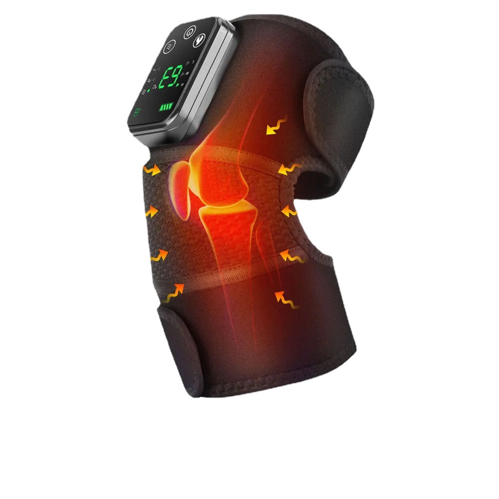 Thermal Knee Massager 3 in 1 Shoulder Knee Elbow Heating Massage Support Brace Rechargeable Vibration Pad Arthritis Pain Relief
