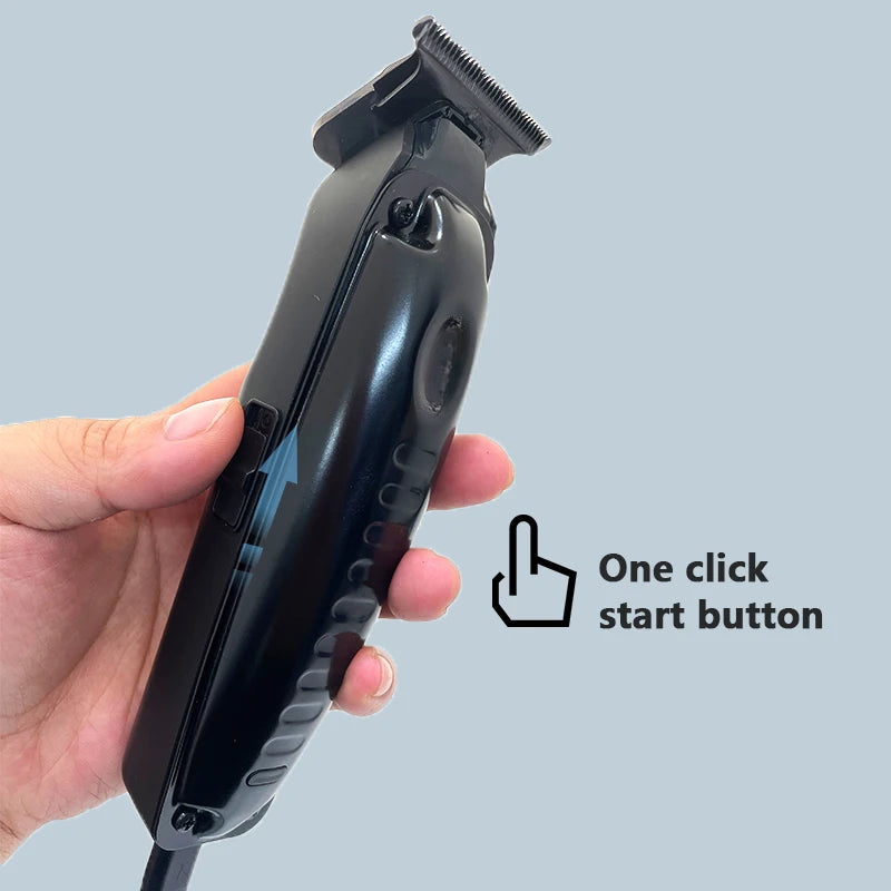 Cordless Hair Trimmer Barber 0mm Zero Gapped Clipper Finish Cutting Machine Detailer High Performance