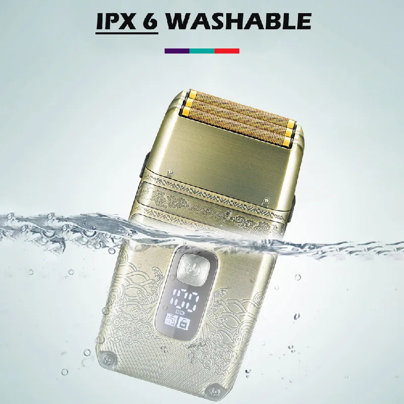 Metal Wet Dry Electric Shaver For Men Beard And Hair Facial Electric Razor Balds Head Shaving Machine Rechargeable