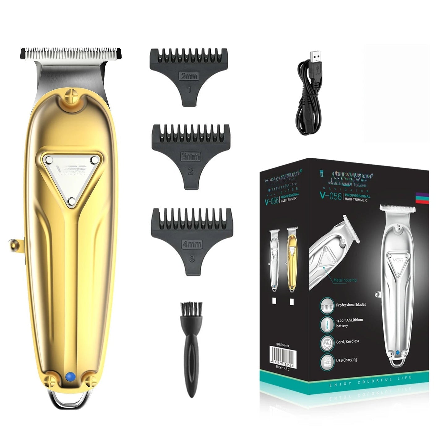 Hair Trimmer Cordless Hair Clipper Rechargeable Barber Professional Hair Cutting Machine Bald Head Trimmer for Men