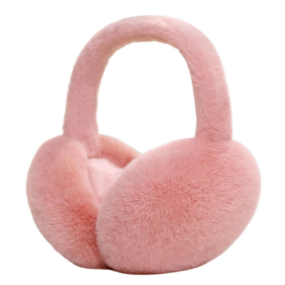 Soft Plush Ear Warmer Winter Warm Earmuffs Solid Color  Ear Cover Outdoor Cold Protection Ear-Muffs Folding Earflap Fashion