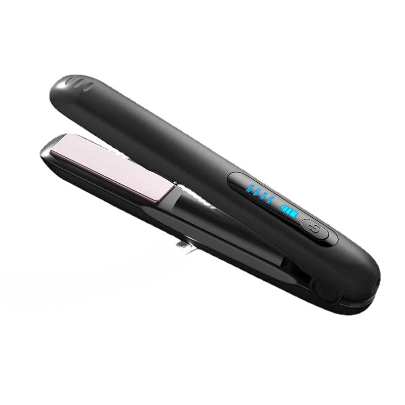 USB Charging Wireless Hair Straightener Dual Purpose Curling Stick Portable Straight Plate Clamp Fluffy Clamp Plate Professional