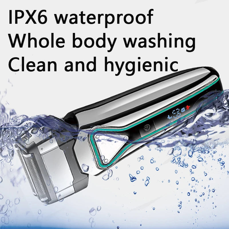 Electric Shaver Professional Razor Waterproof Beard Trimmer  Floating Shaving Rechargeable Electric for Men