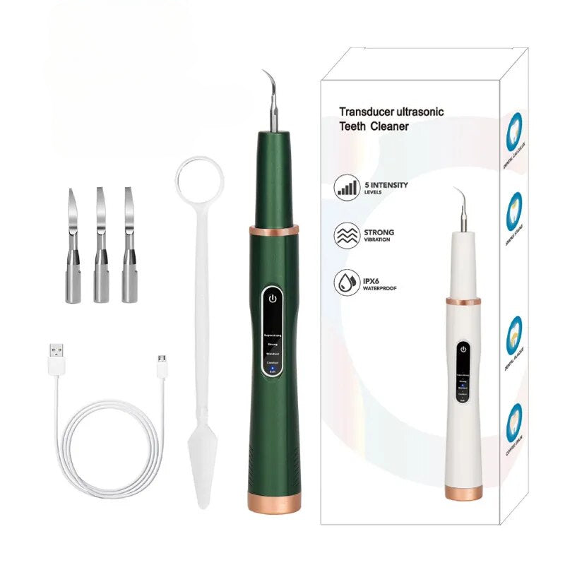 Dental Scaler Ultrasonic Tooth Cleaner Stone Removal Electric Sonic Plaque Remover for Teeth Stain Tartar Calculus whitening