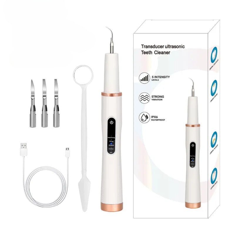 Dental Scaler Ultrasonic Tooth Cleaner Stone Removal Electric Sonic Plaque Remover for Teeth Stain Tartar Calculus whitening