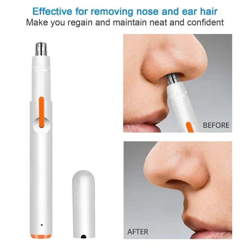 Portable Professional Electric Nose & Ear Hair Trimmer Rotating USB Charging Hair Trimmer Eyebrow Trimmer Rechargeable Clipper