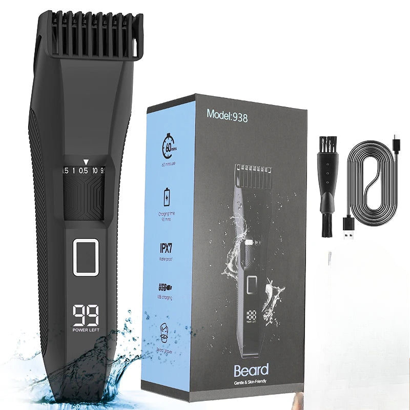 Men's Electric Groin Hair Trimmer Pubic Hair Trimmer Body Grooming Clipper Bikini Epilator Rechargeable Shaver Razor