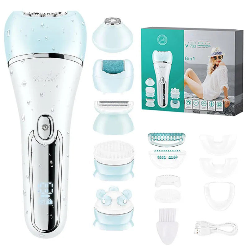 Electric Women Epilator Female Shaver Leg Body Hair Removal Lip Chin Depilatory Lady Bikini Trimmer