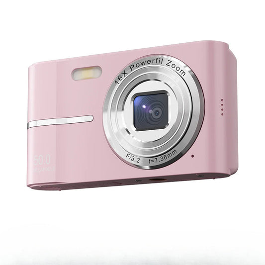 50MP Digital Camera 1080P HD Small Portable  CMOS Student Party Mini Camera 16x Zoom 2.4in Entry-level Retro ABS Anti Shake