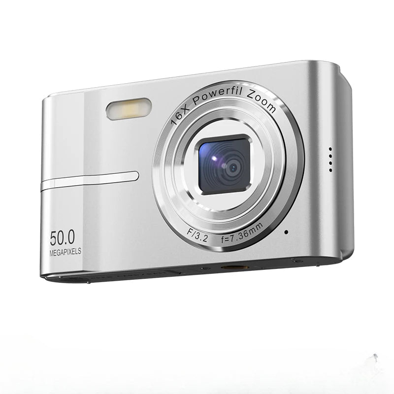 50MP Digital Camera 1080P HD Small Portable  CMOS Student Party Mini Camera 16x Zoom 2.4in Entry-level Retro ABS Anti Shake