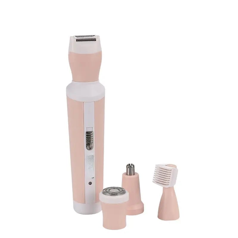 Facial Hair Removal for Women 4 in 1 Epilator Shaver & Nose Hair Trimmer Cordless Rechargeable Wet & Dry for Underarms Legs