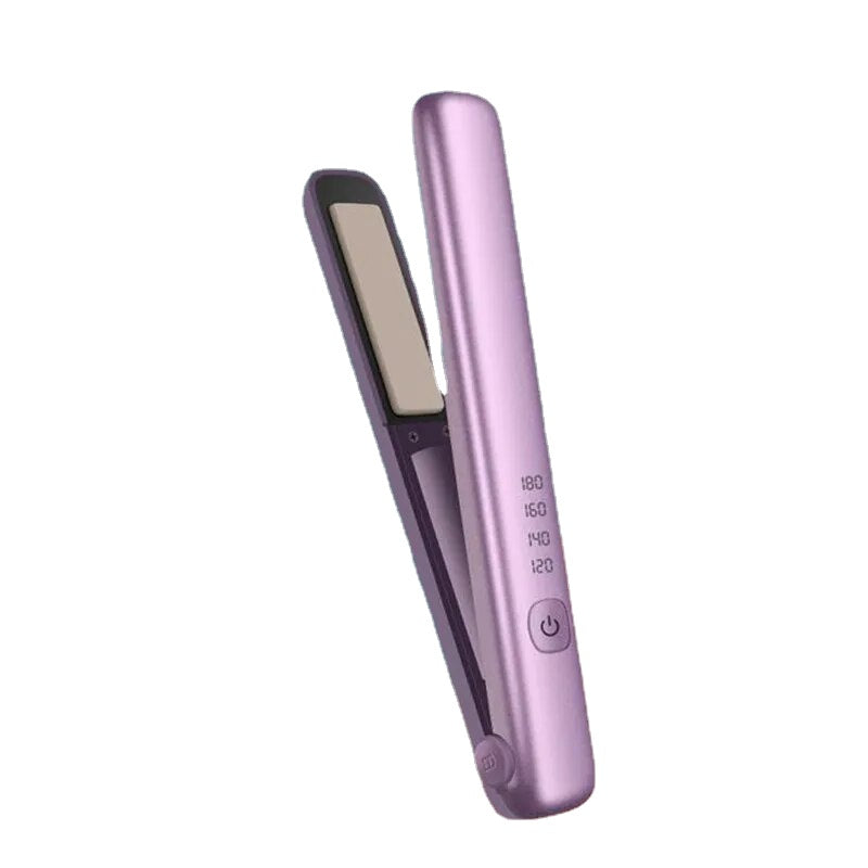 USB Rechargeable Portable Mini Wireless Curling Iron Dual-Purpose Four-Speed Temperature Regulating Hair Straightener