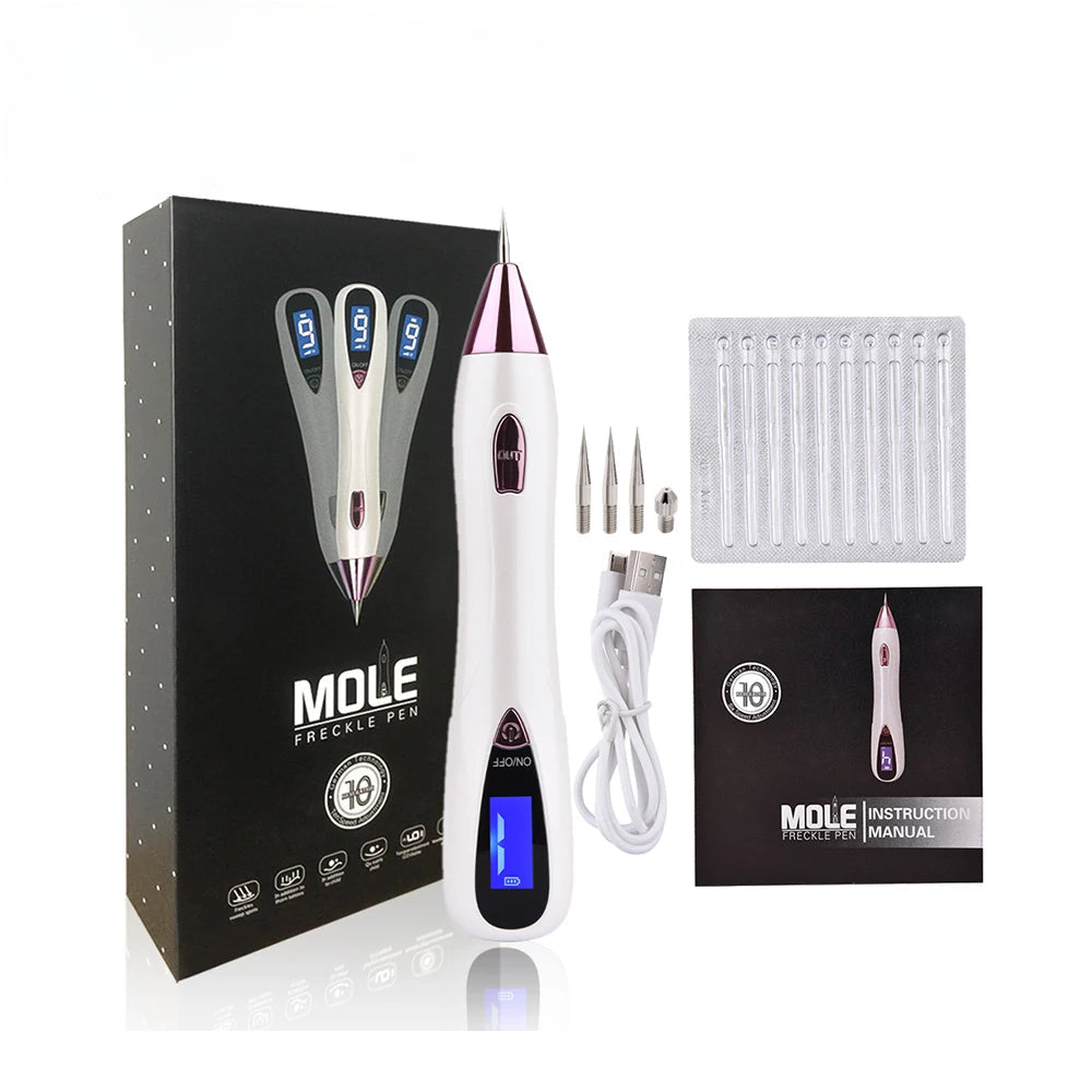 Mole Removal Pen Sweep Spot Wart Corn Dark Remover LCD Professional 9 Speed Skin Care Salon Beauty Tool
