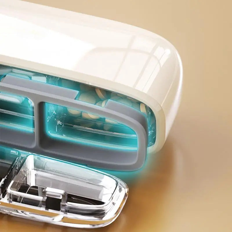 Portable Pill Dispenser Multi-Purpose Medicine Storage Organizer Daily Pill Storage Case Vitamin Fish Oil Supplements Pill Box