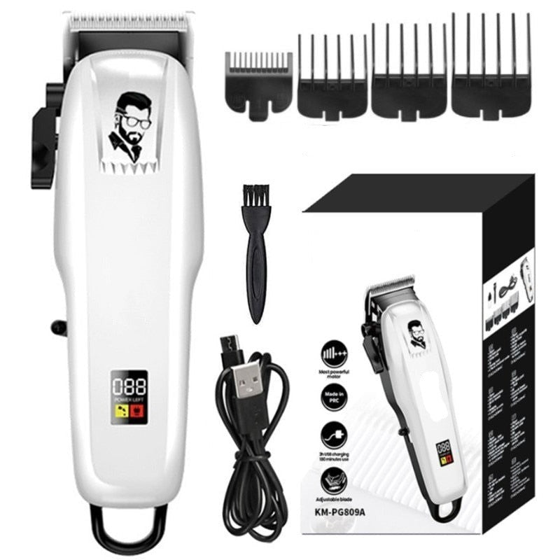 Adjustable Powerful Hair Clipper Barber Electric Hair Trimmer for Men Professional Cordless Hair Cutting Machine