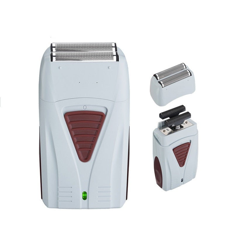 Men's Shaver Beard Travel USB Double Blade Shaving Trimmer Short Hair Removal Male Machine Clipper