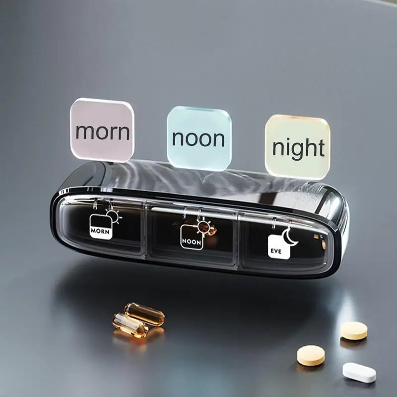 Portable Pill Dispenser Multi-Purpose Medicine Storage Organizer Daily Pill Storage Case Vitamin Fish Oil Supplements Pill Box