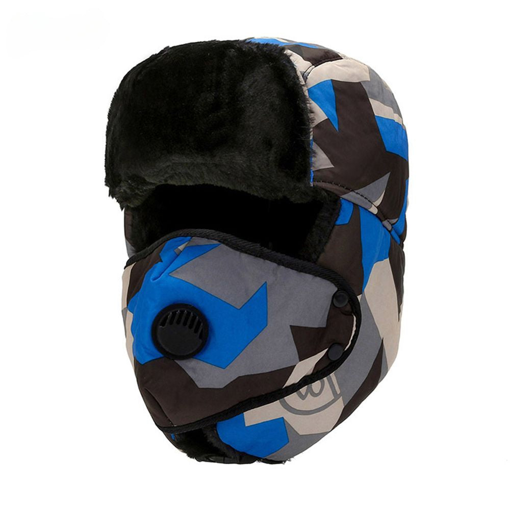 Men Trapper Hat Ski Cap Ushanka Russian Cossack Faux Fur Earflap Warm Winter Camouflage Bomber Hats Women Earflap Bonnet