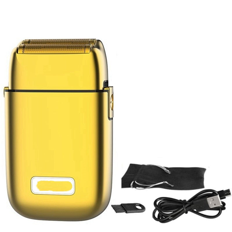 Full Metal Electric Shaver for Men Hair Beard Electric Razor Bald Head Shaving Machine Finishing Fades Rechargeable