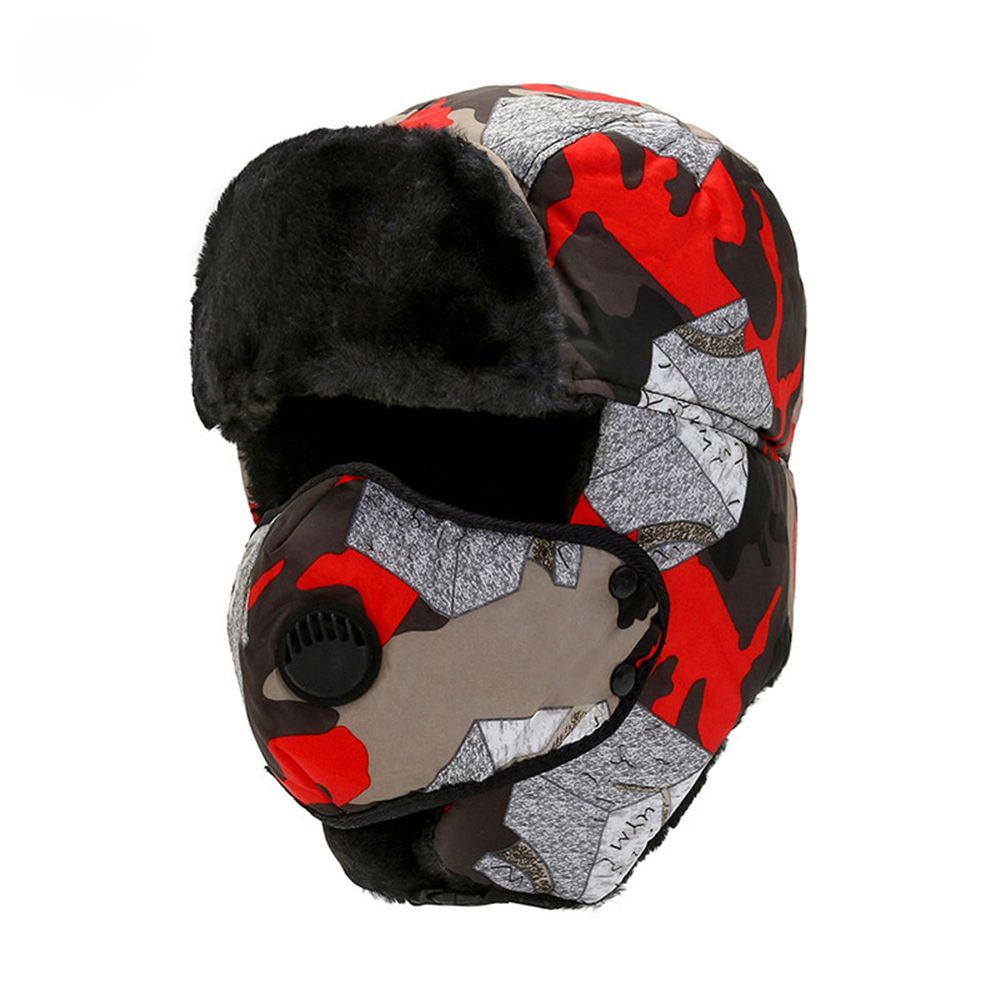 Men Trapper Hat Ski Cap Ushanka Russian Cossack Faux Fur Earflap Warm Winter Camouflage Bomber Hats Women Earflap Bonnet