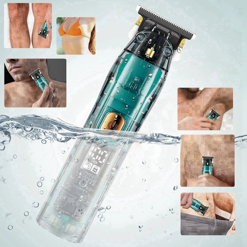 Professional Hair Trimmer For Men Electric Beard Trimmer Rechargeable Hair Clipper Washable Haircut Barber Shop Kit