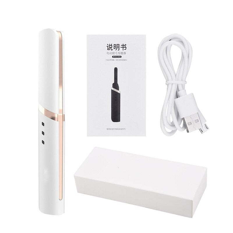 Electric Eyelash Curler Portable Heated Eyelashes Curling USB Rechargeable Beauty Makeup Tool Long Lasting Lash Lifting Ironing