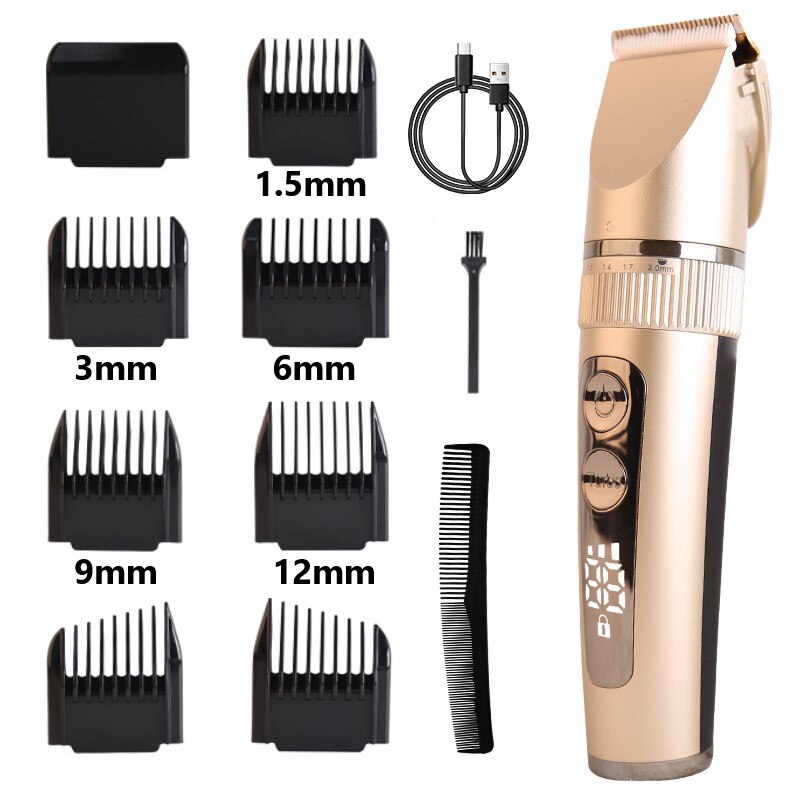 Professional Hair Clipper for Men Rechargeable Electric Razor Hair Trimmer Hair Cutting Machine Beard Trimmer Fast Charging
