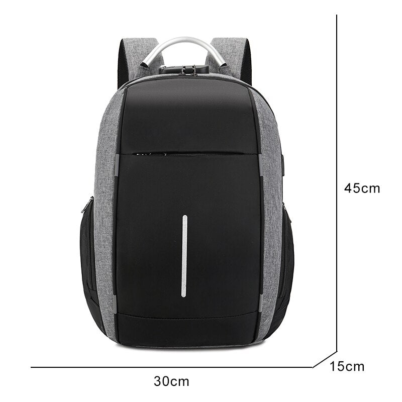 Men's Backpack Business Multifunctional USB Charging Notebook Bag For 15.6 Inch Casual Waterproof Backbag For Man