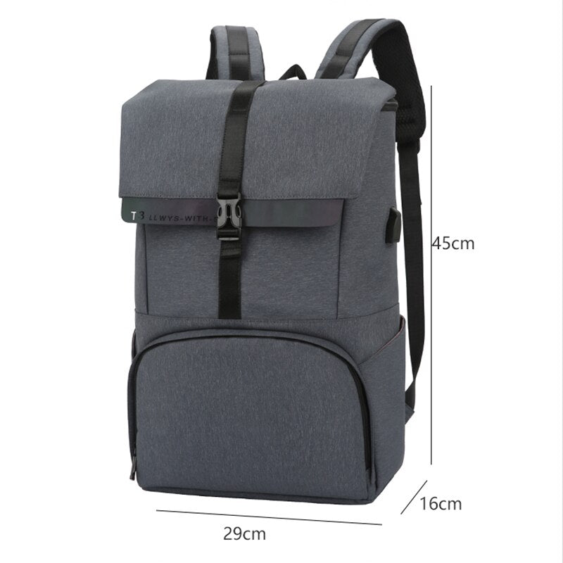 Men's Backpack USB Charging Business Bag Multifunctional Waterproof Oxford Cloth Rucksack Male Ultralight Laptop Backpack
