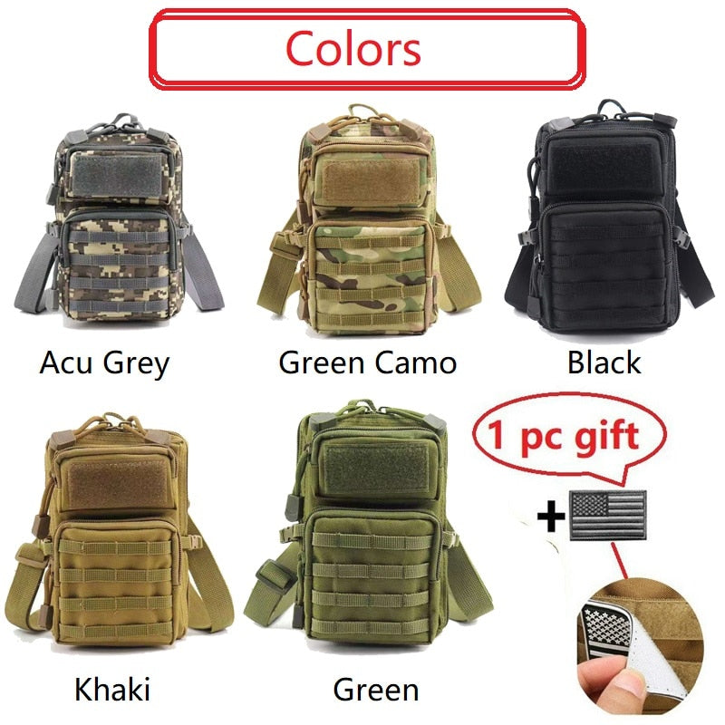 Multipurpose Waterproof Outdoor Tactical Waist Bag Hiking Travelling Sling Backpack Waist Packs Shoulder Bag Pouch
