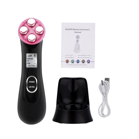 EMS Facial Massager LED Photon Light Wrinkle Removal Skin Lifting Tightening Rejuvenation Hot Treatment Device