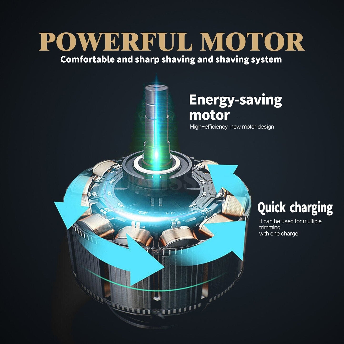 Electric Razor for Men Rechargeable Beard Nose Hair Face Trimmer Rotary Razor USB Groomer Waterproof Wet Dry 4 In 1 Shavers