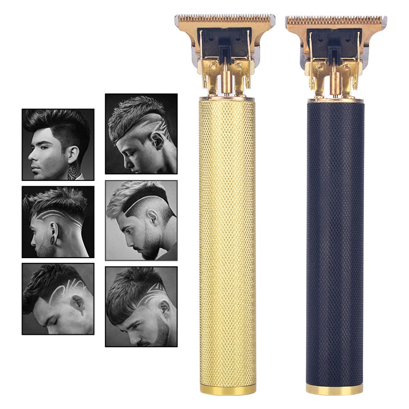 USB Rechargeable T9 Baldheaded Hair Clipper Electric Hair Trimmer Cordless Shaver Trimmer 0mm Men Barber Hair Cutting Machine