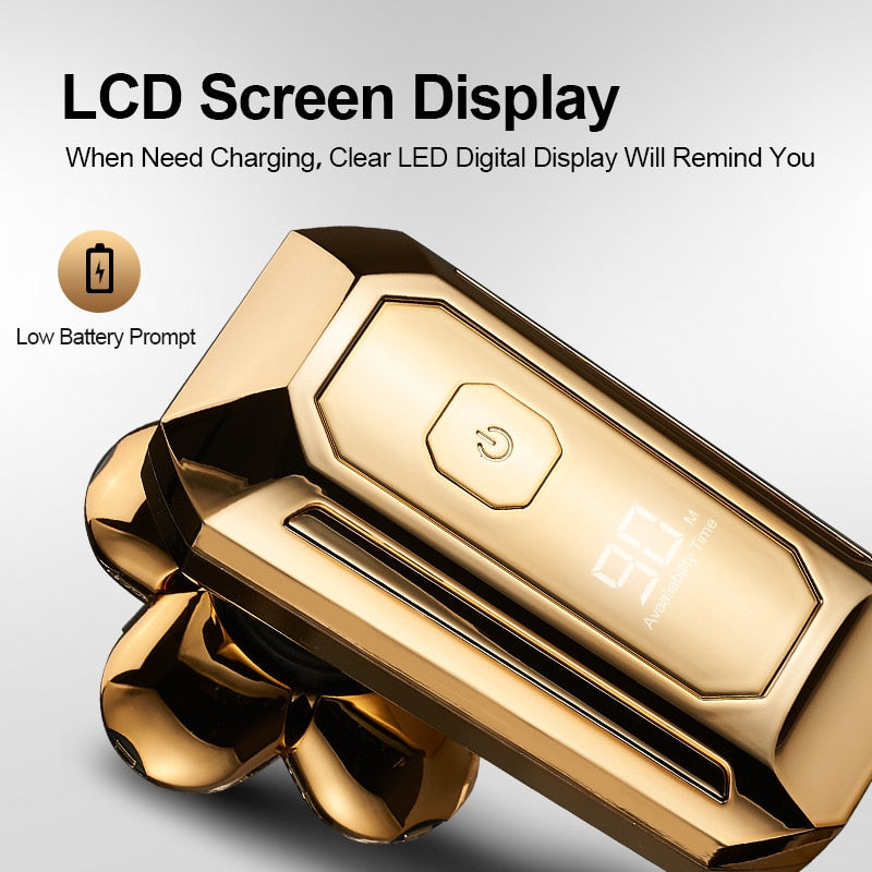 LCD Digital Display Men's Razor 6D Electric Knife Net Shaver Razor Bald Beard Hair Skull Trimmer Beard Shaving Machine Hair Clip