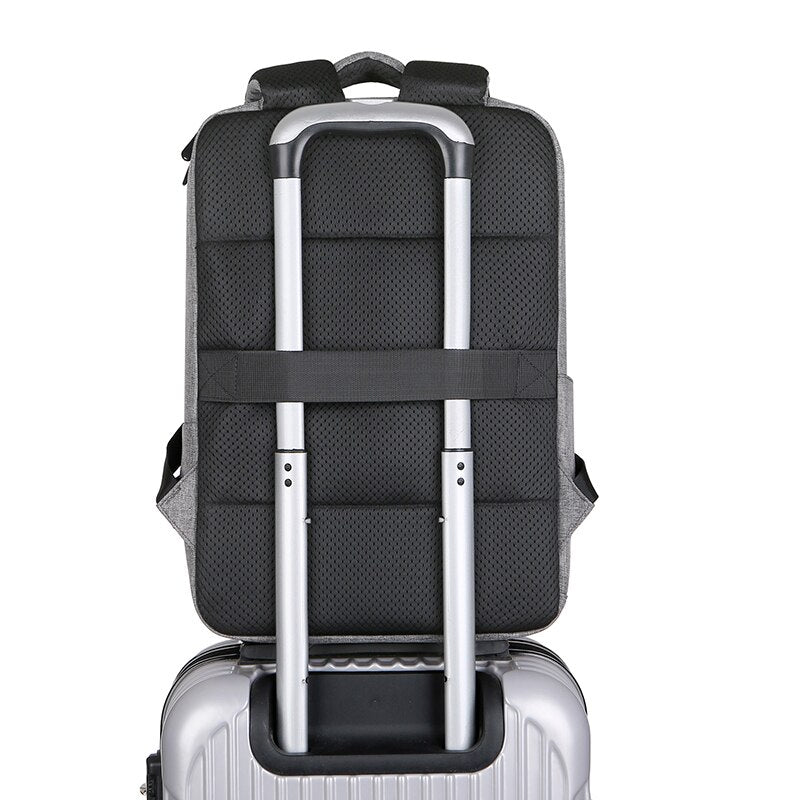 Mens Backpacks Waterproof Oxford Cloth Bag Multifunctional USB Charging Rucksack Male Business Travel Laptop Bagpack