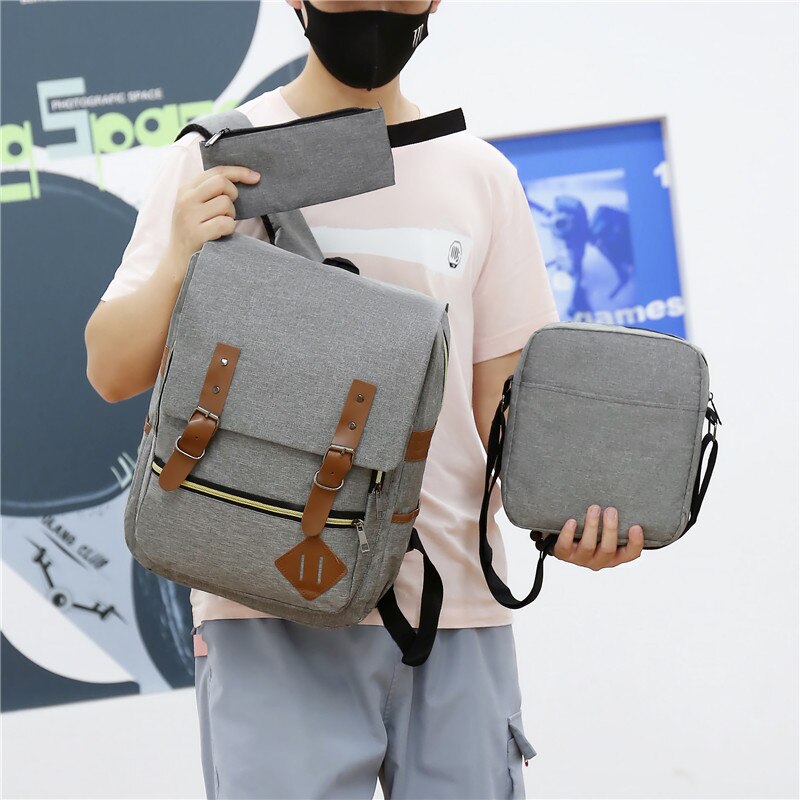 Men's Backpack Multifunctional Waterproof Oxford Cloth Bag For Laptop Portable Casual Business Rucksack Unisex Bag