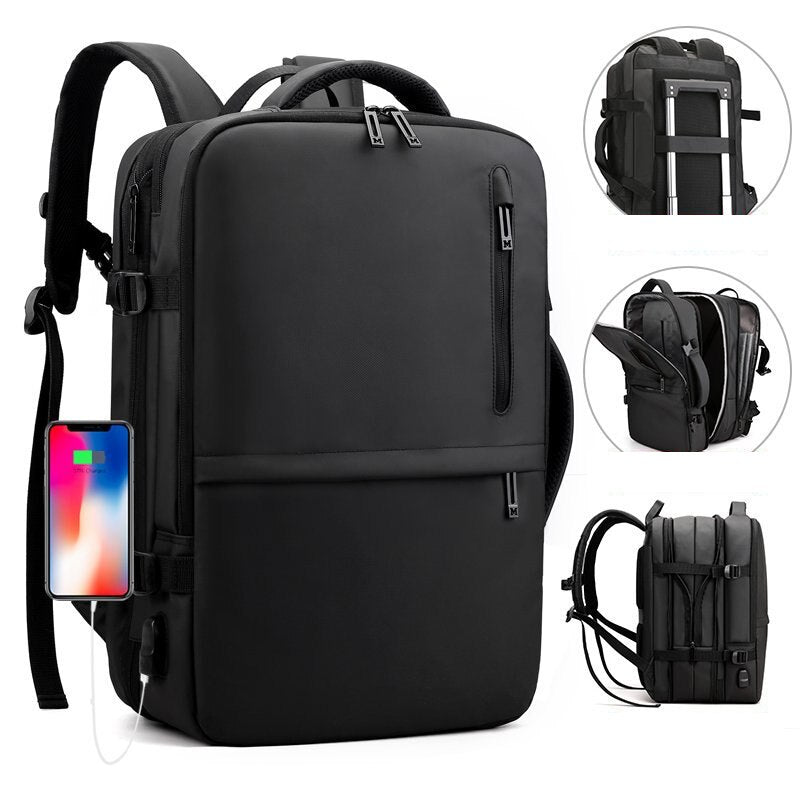 Man's Business Backpack High-Quality Nylon Notebook Backbag USB Charging Luxury Summer Large-capacity Personality Urban Mens Bag