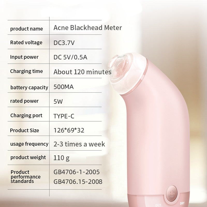 Blackhead Remover Vacuum Acne Pimple Black Spot Suction Instrument Cleaner Electric Beauty Pore Exfoliating Skin Care